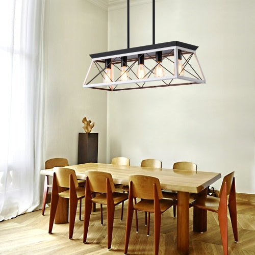 Farmhouse Chandelier Dining Room