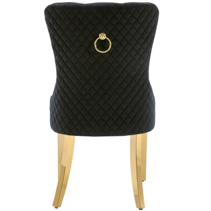 Velvet Metal Leg Dining Chair