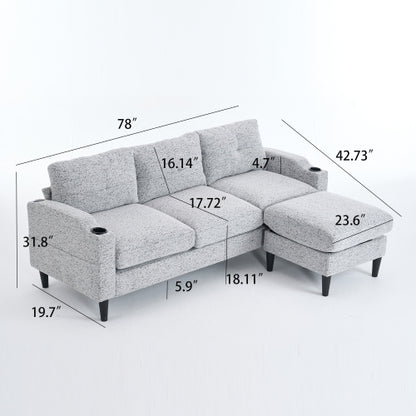 Convertible Combination Sofa Sofa LShaped Sofa.